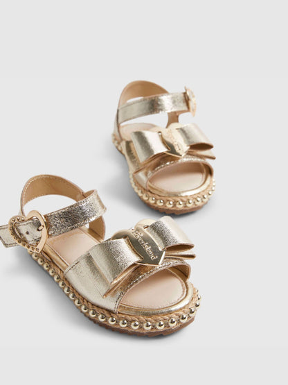 River Island Gold Bow Espadrille Sandals image 4