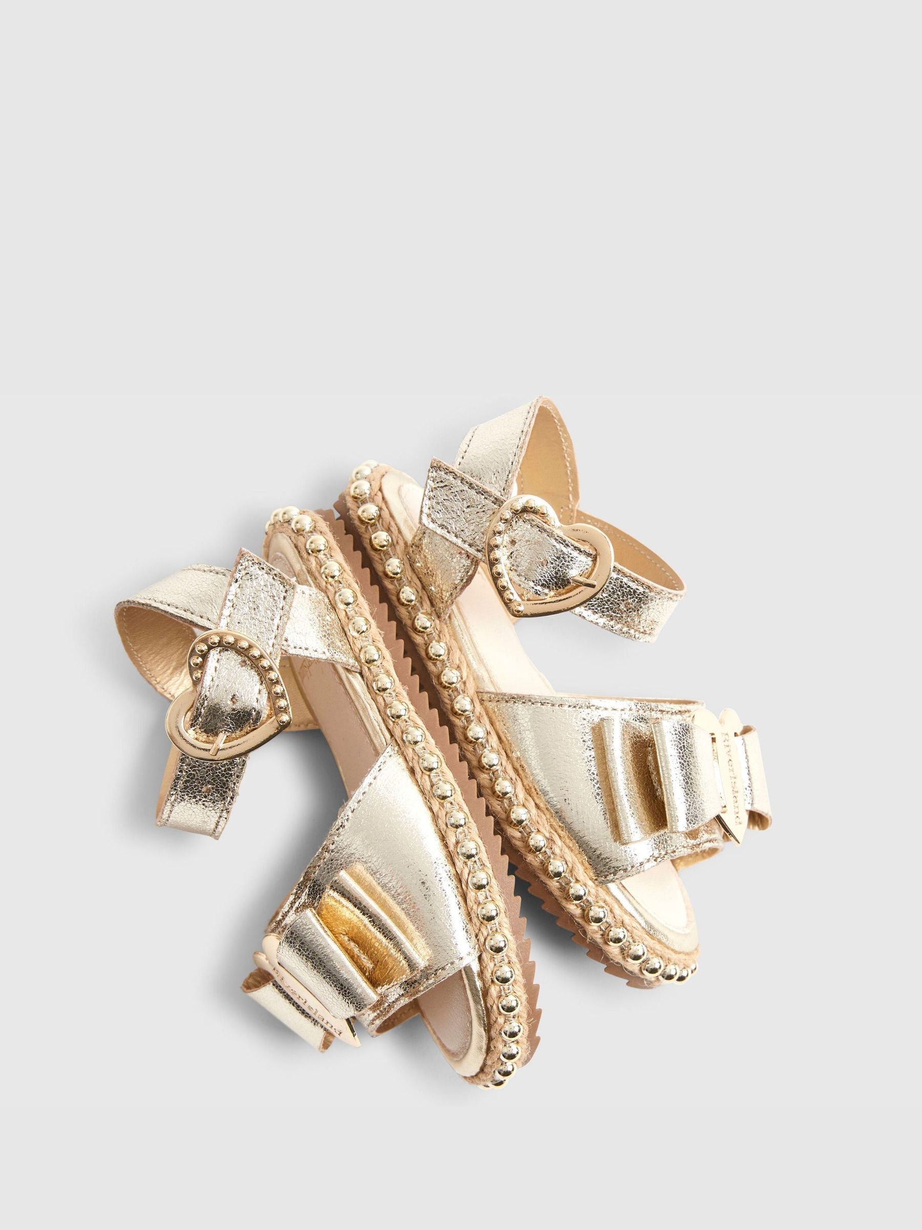River Island Gold Bow Espadrille Sandals image 5