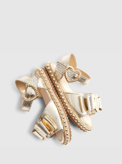 River Island Gold Bow Espadrille Sandals image 5