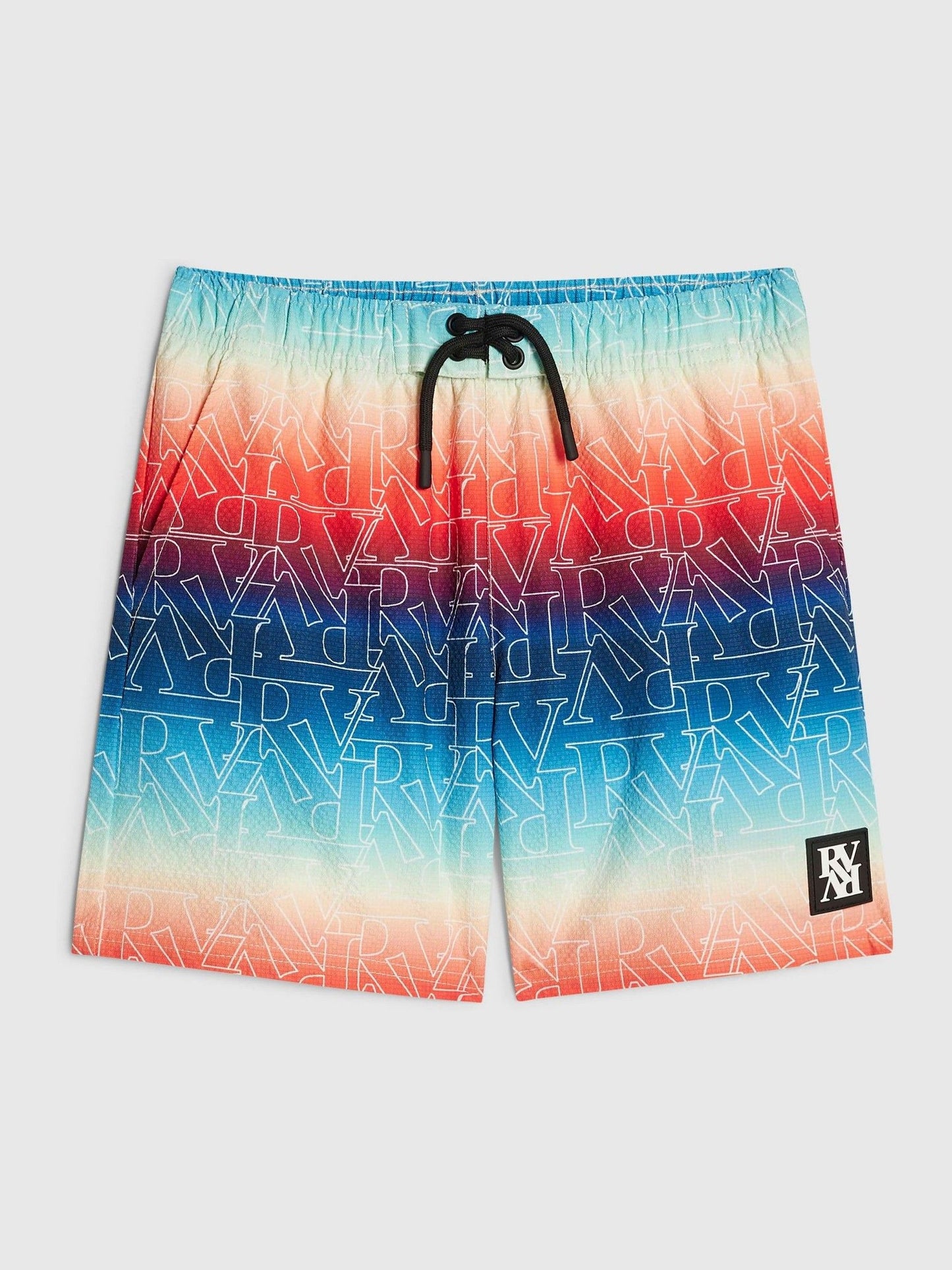 River Island Blue Ombre Monogram Swim Shorts image 1