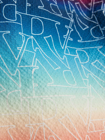 River Island Blue Ombre Monogram Swim Shorts image 3