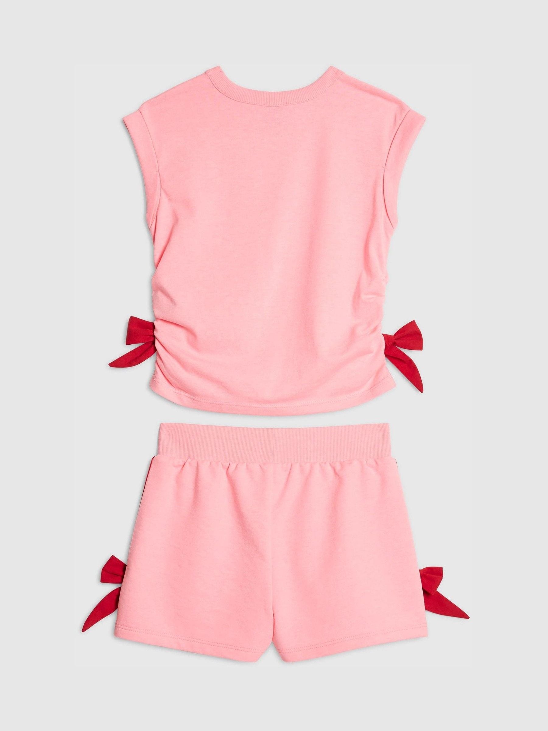 Dsiney Kidz - River Island Pink Bow Top  & Shorts Set image 2