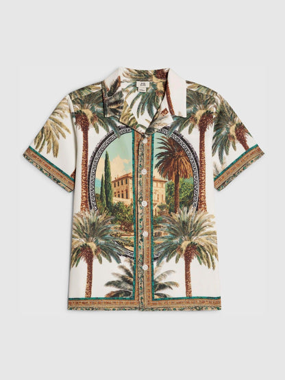 Dsiney Kidz - River Island White Riveria Palm Print Revere Shirt image 3