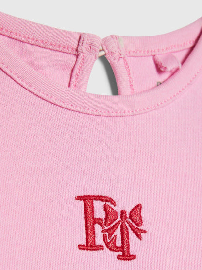River Island Pink Frill Bodysuit & Gingham Leggings Set image 4
