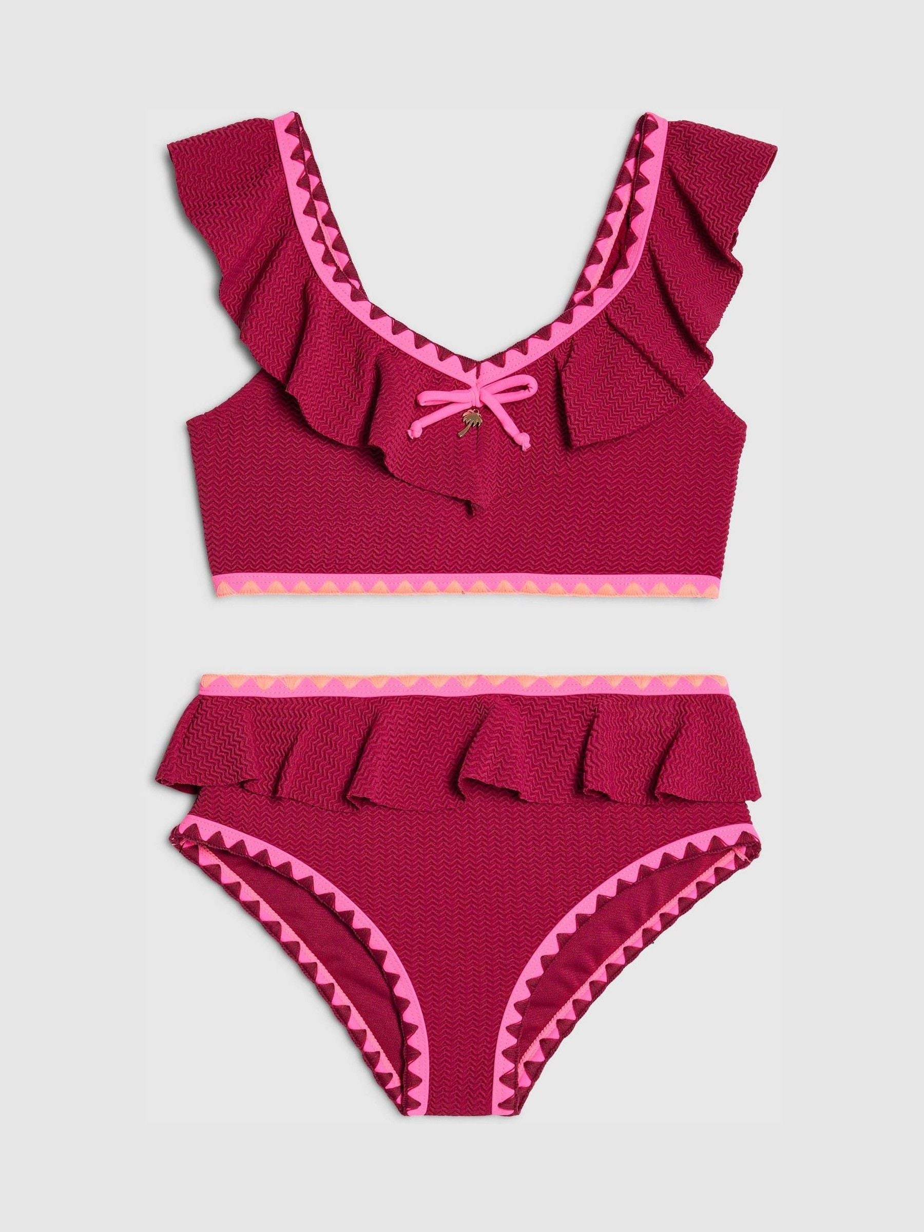Dsiney Kidz - River Island Red Frill Whipstitch Bikini image 1