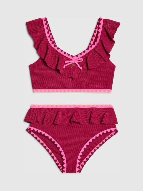 Dsiney Kidz - River Island Red Frill Whipstitch Bikini image 1