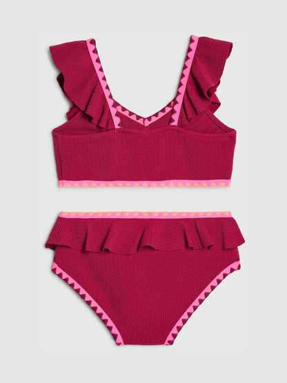 Dsiney Kidz - River Island Red Frill Whipstitch Bikini image 2