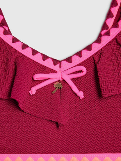 Dsiney Kidz - River Island Red Frill Whipstitch Bikini image 3