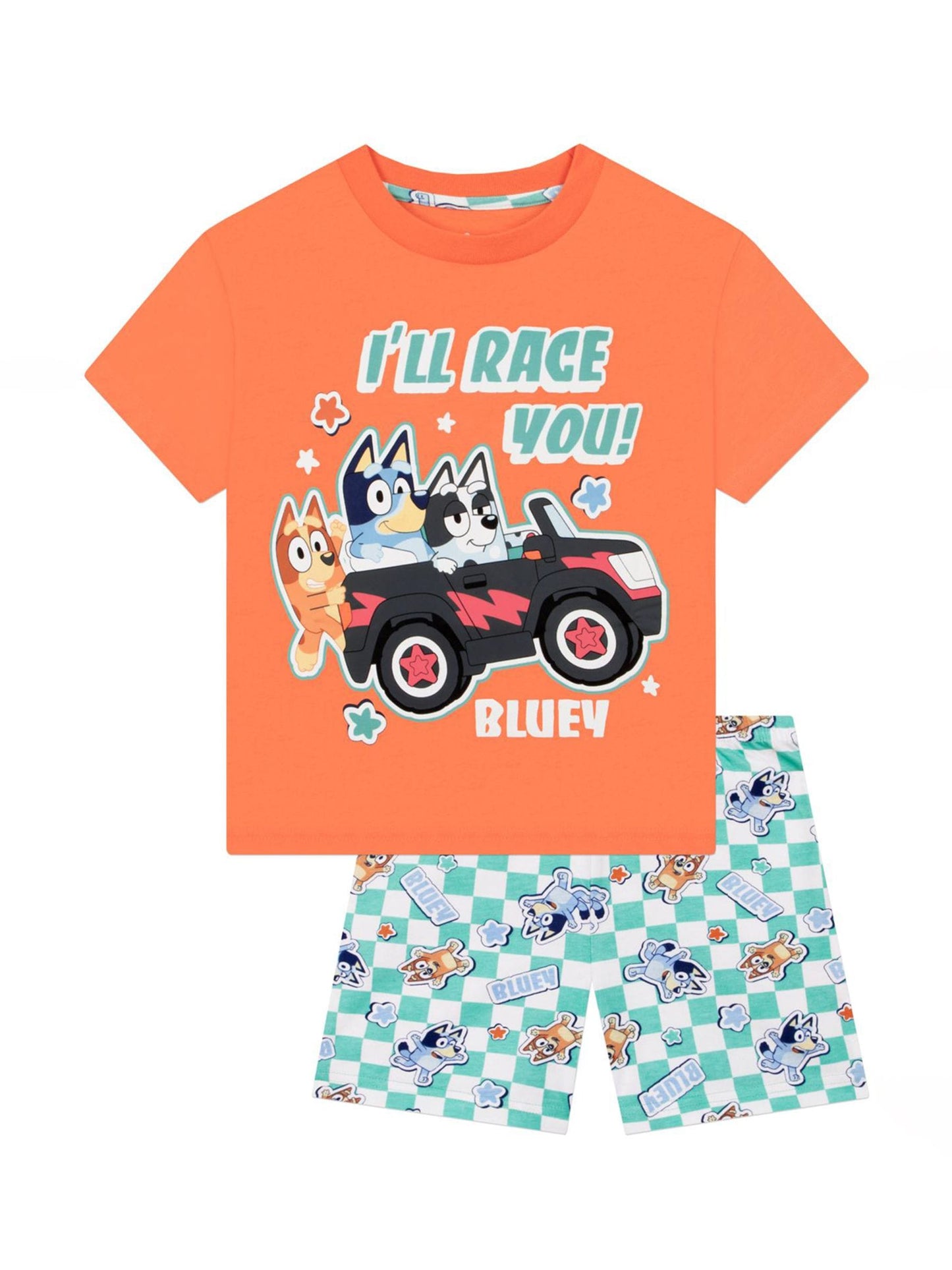 Dsiney Kidz - Character Orange Bluey Bingo And Muffin Short Pyjamas image 1