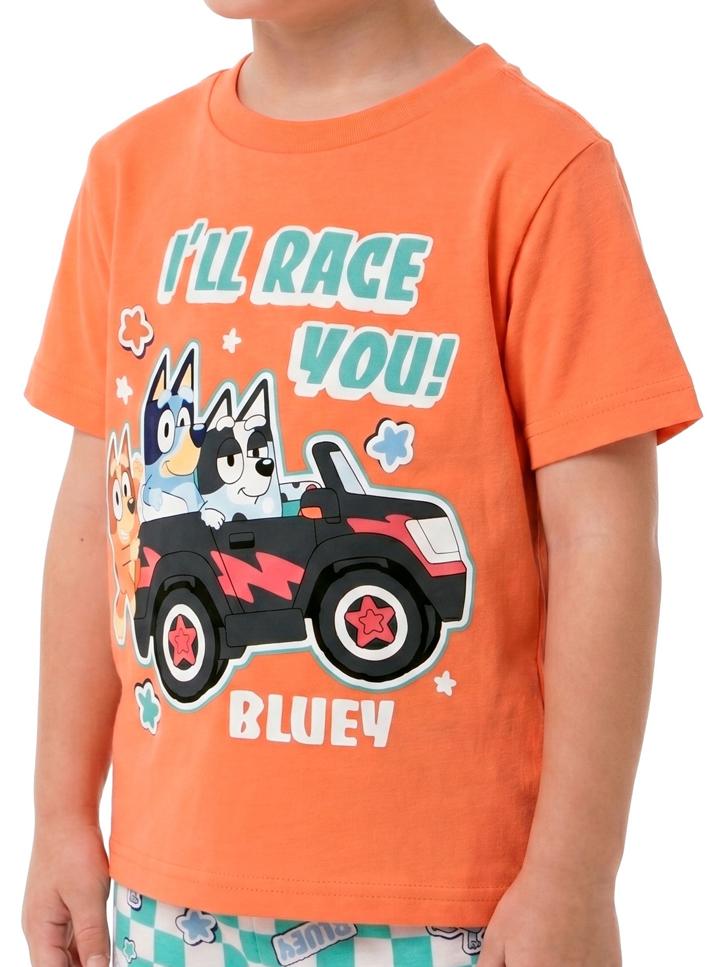Dsiney Kidz - Character Orange Bluey Bingo And Muffin Short Pyjamas image 2
