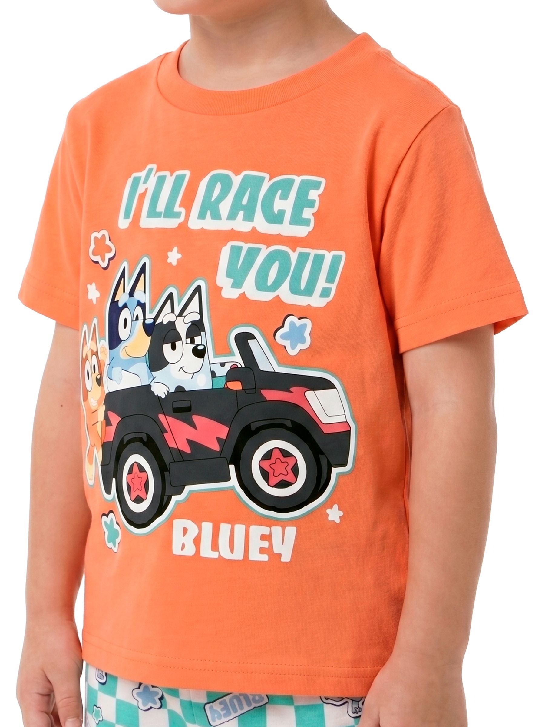 Dsiney Kidz - Character Orange Bluey Bingo And Muffin Short Pyjamas image 2