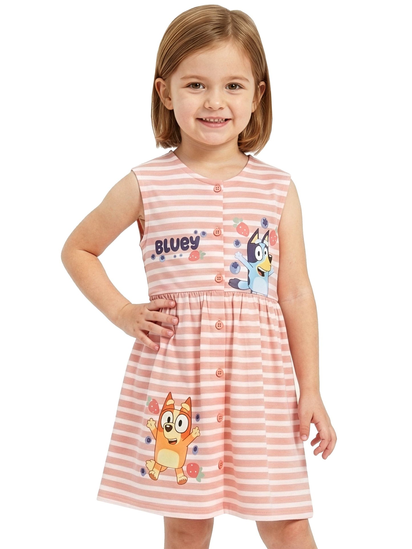 Dsiney Kidz - Character Pink Bluey Short Sleeve Dress image 2