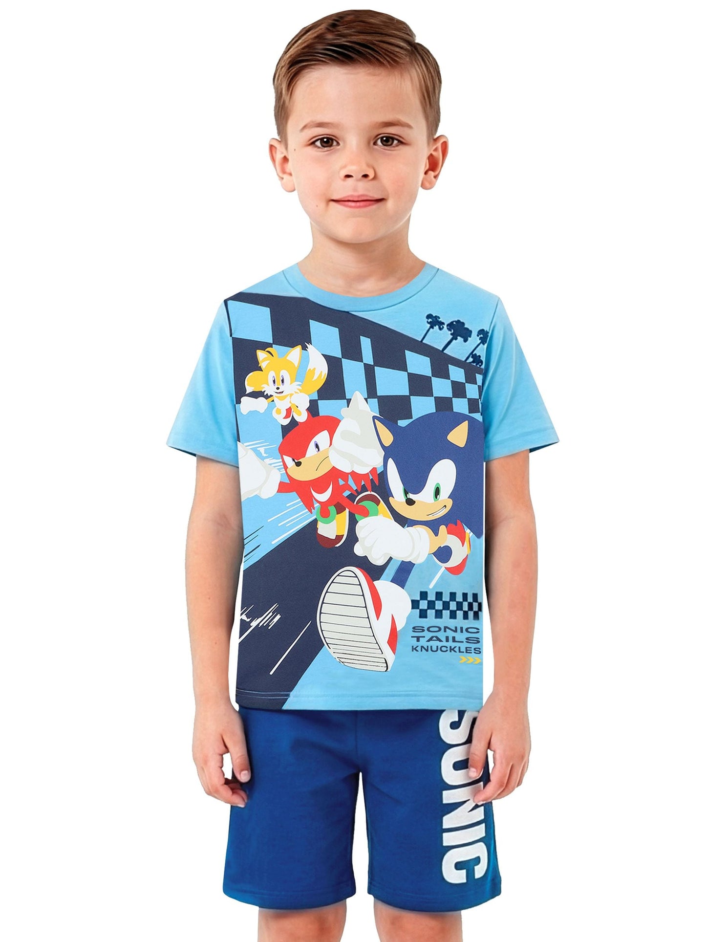 Dsiney Kidz - Character Blue Sonic The Hedgehog Short Pyjamas image 1