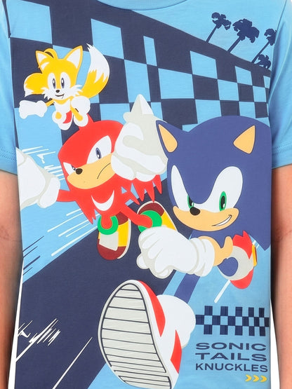 Dsiney Kidz - Character Blue Sonic The Hedgehog Short Pyjamas image 5