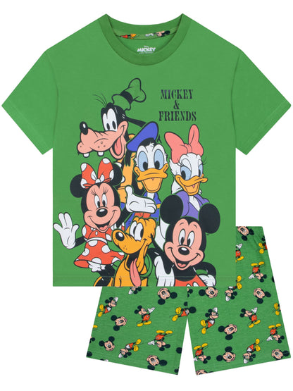 Dsiney Kidz - Character Green Disney Mickey Mouse And Friends Short Pyjamas image 1