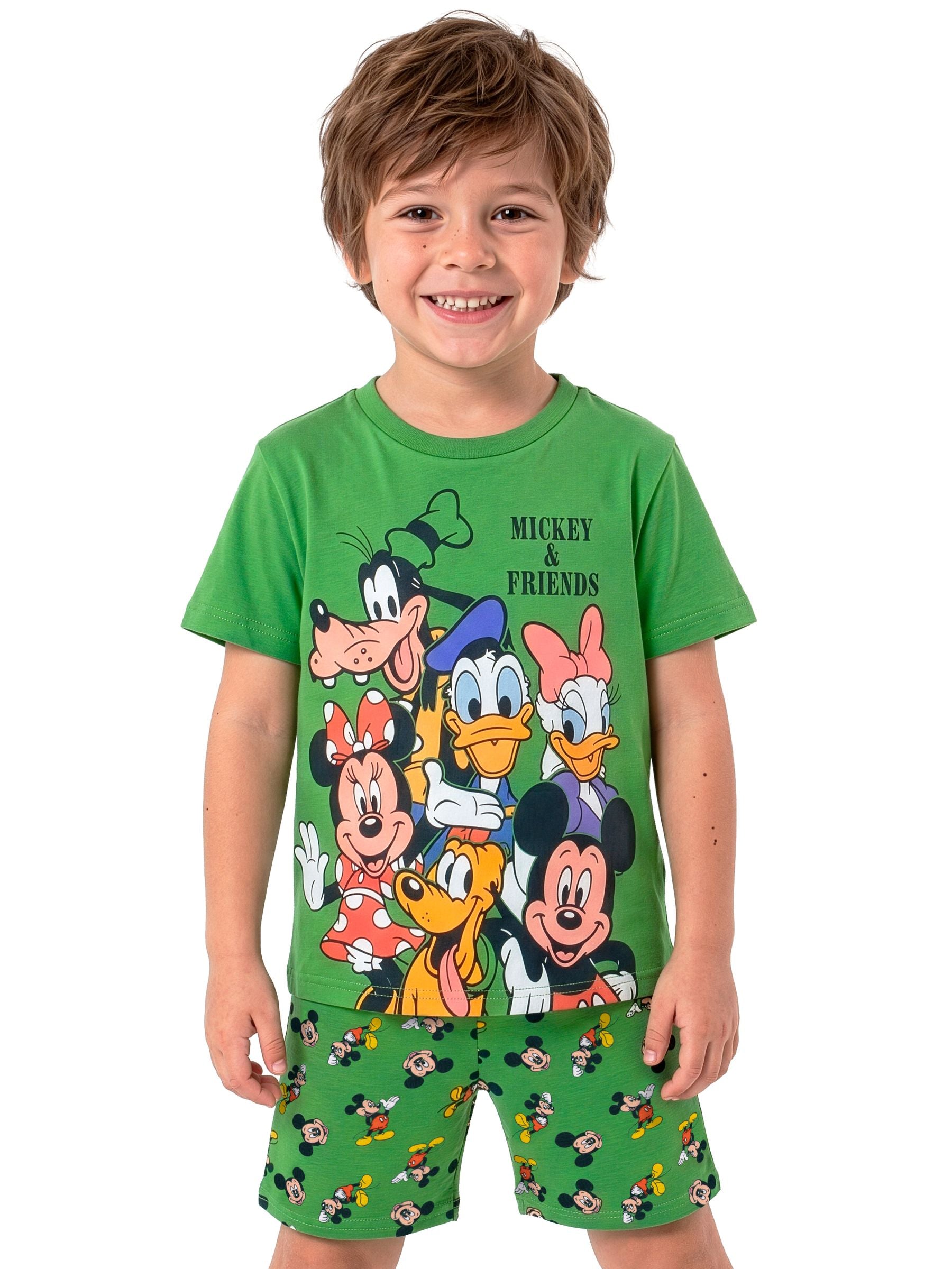 Dsiney Kidz - Character Green Disney Mickey Mouse And Friends Short Pyjamas image 2