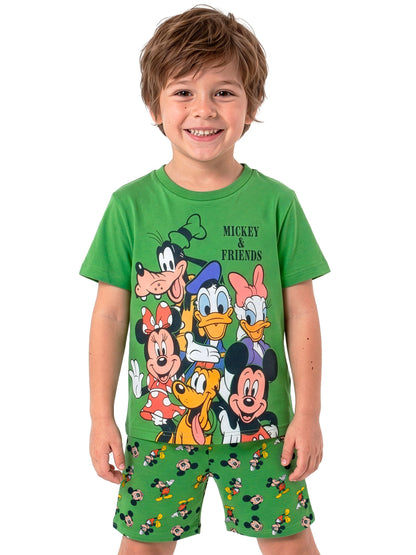 Dsiney Kidz - Character Green Disney Mickey Mouse And Friends Short Pyjamas image 2