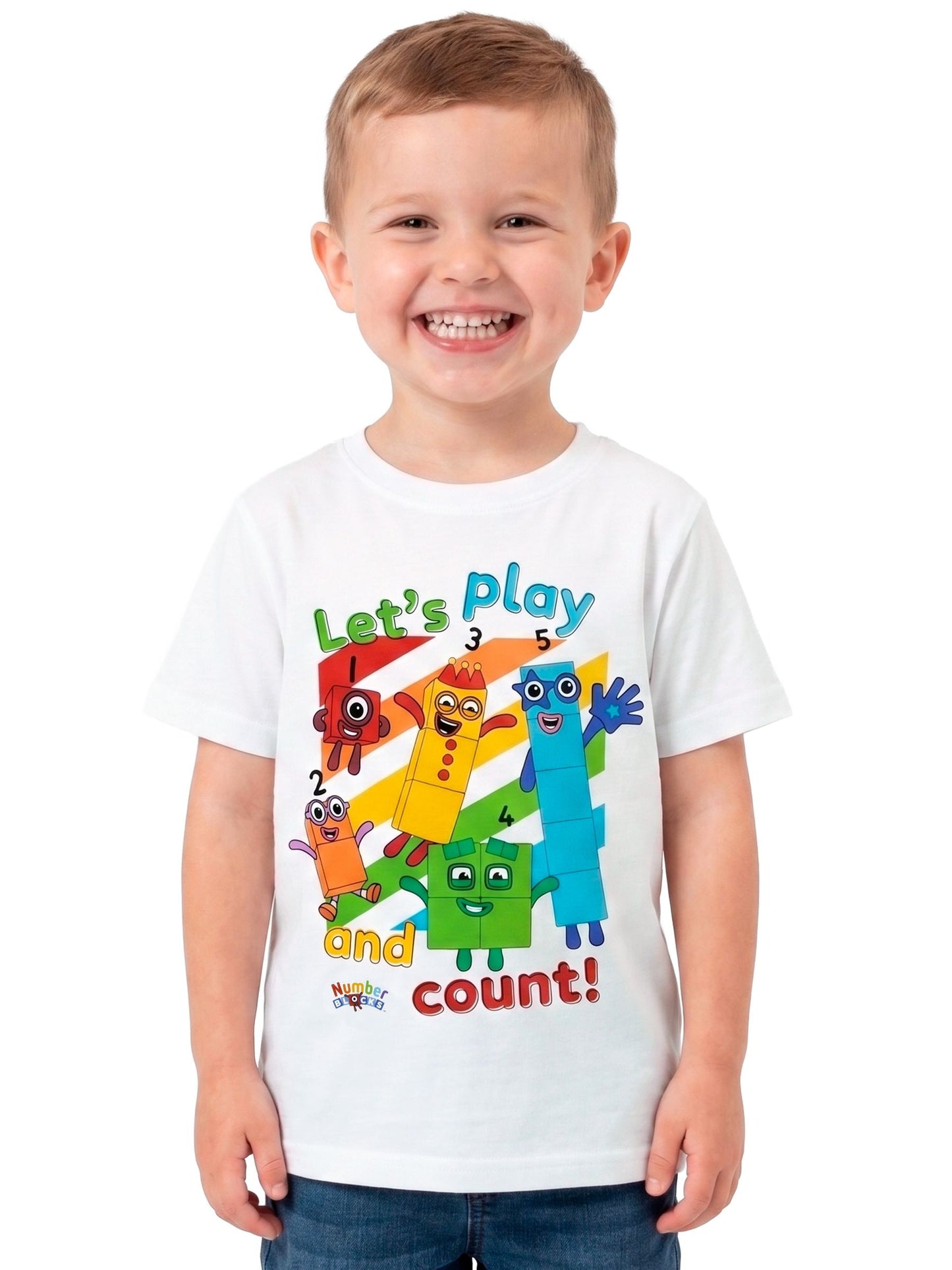 Dsiney Kidz - Character White Numberblocks Play And Count T-Shirt image 1