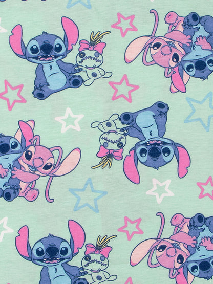 Dsiney Kidz - Character Green Disney Lilo & Stitch Short Button Up Pyjamas image 3