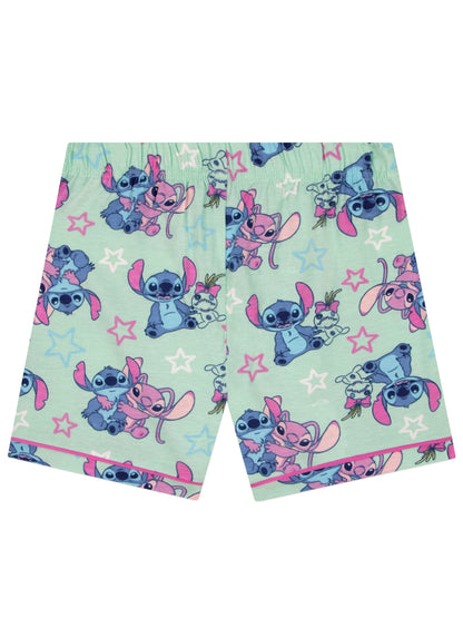 Dsiney Kidz - Character Green Disney Lilo & Stitch Short Button Up Pyjamas image 5