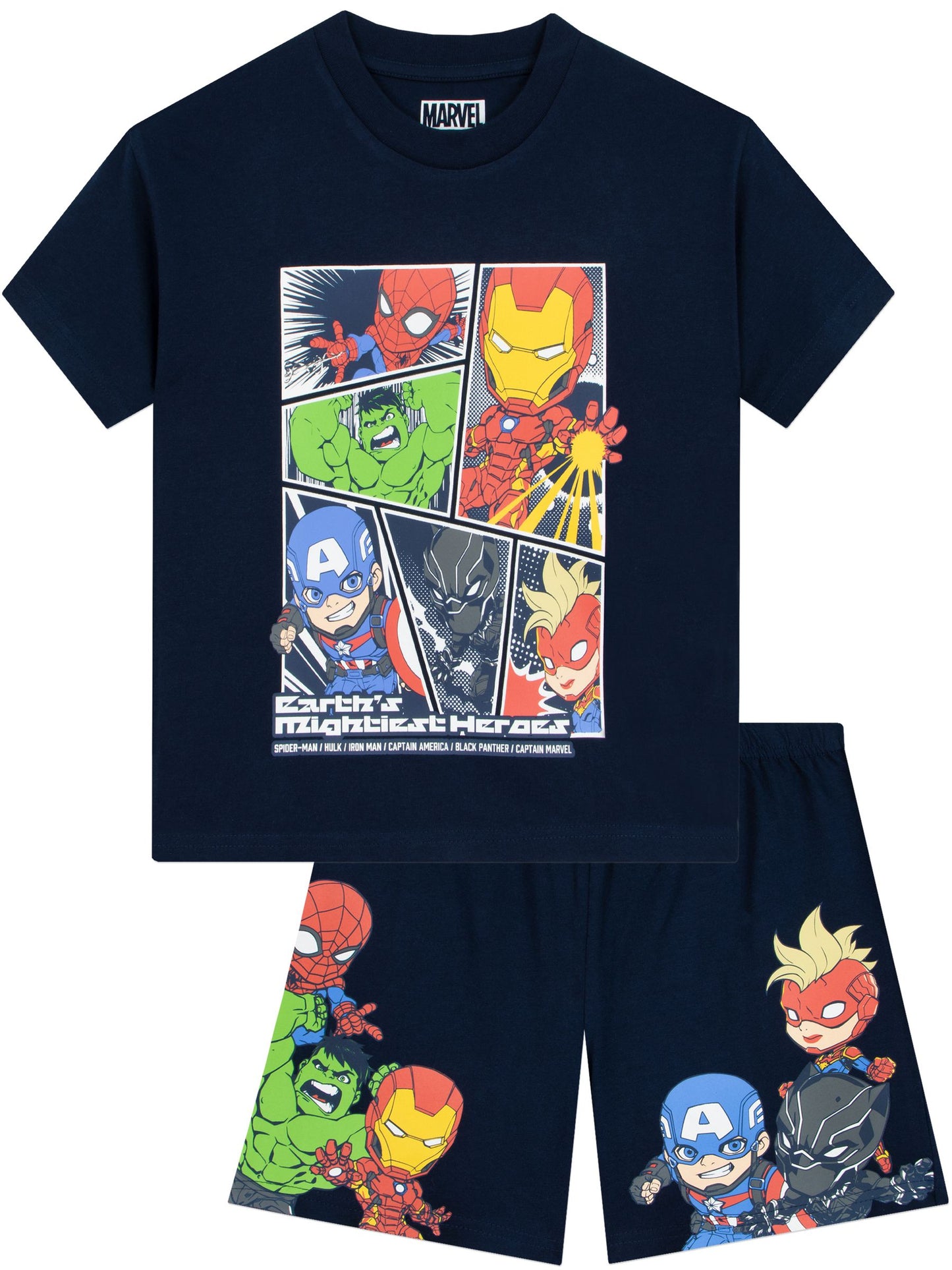 Dsiney Kidz - Character Black Marvel Avengers Short Pyjamas image 1
