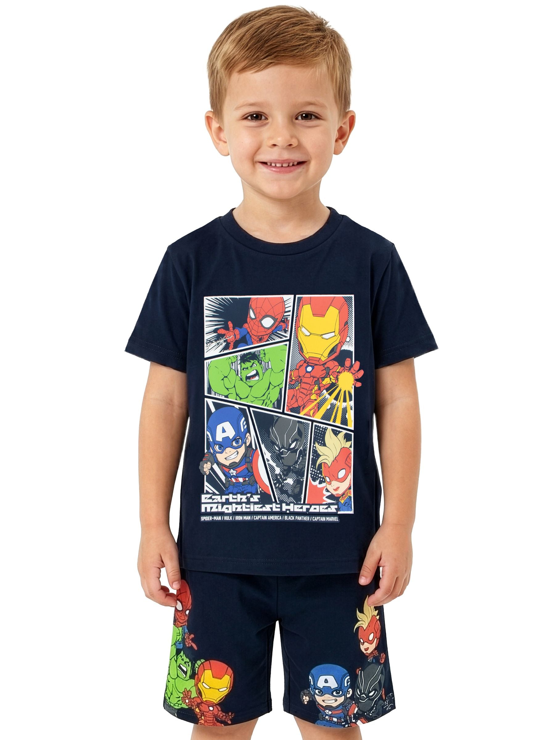 Dsiney Kidz - Character Black Marvel Avengers Short Pyjamas image 2