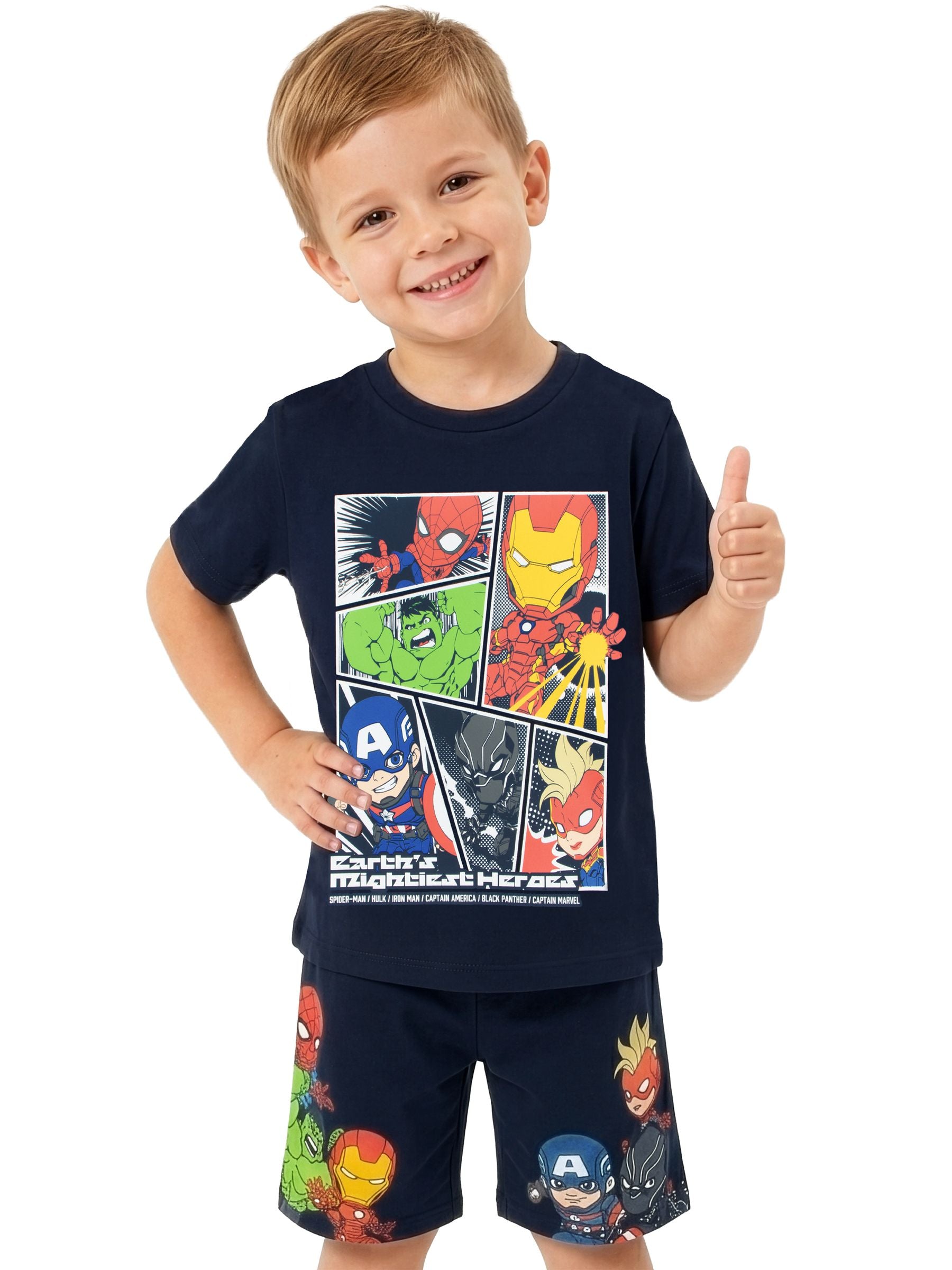 Dsiney Kidz - Character Black Marvel Avengers Short Pyjamas image 5