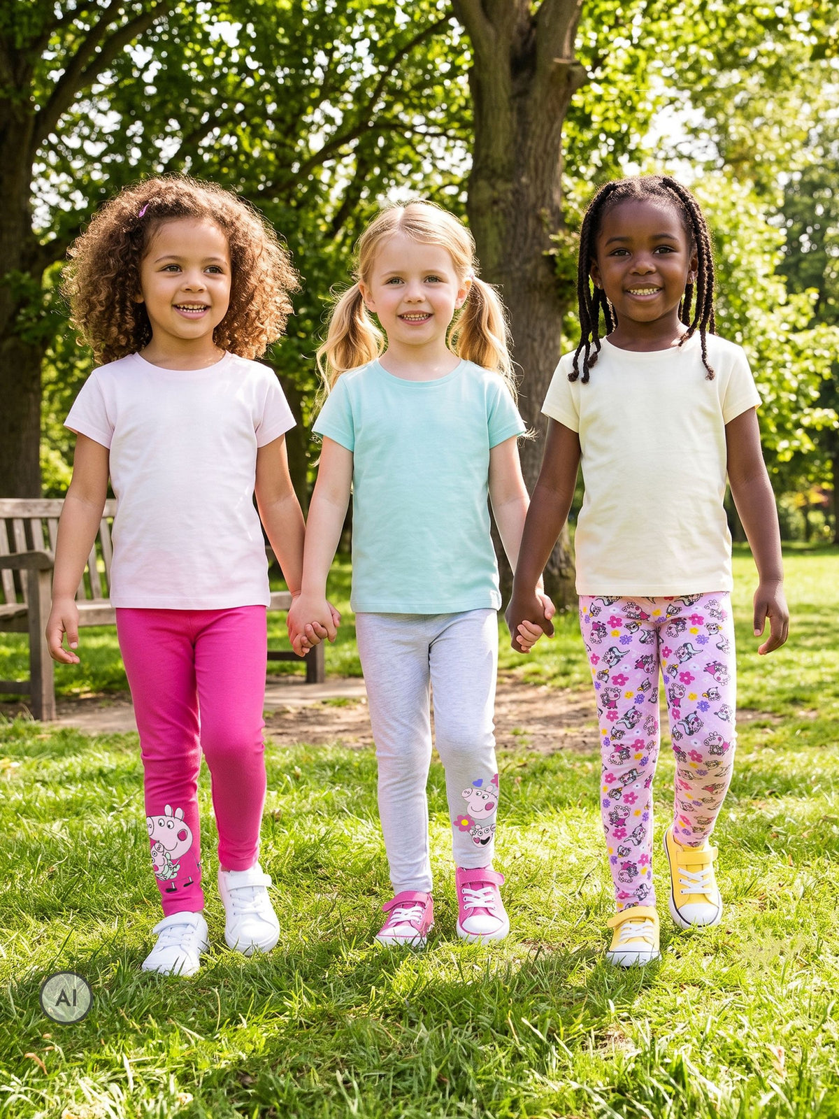 Character Pink Peppa Pig Leggings 3 Pack - image 2