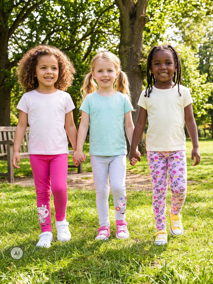 Character Pink Peppa Pig Leggings 3 Pack - image 2