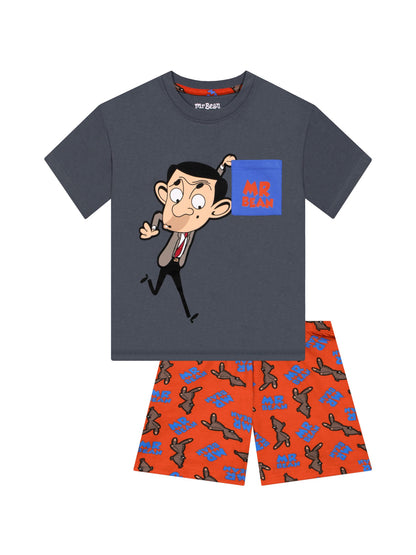 Character Grey Mr Bean And Teddy Short Pyjamas - image 1