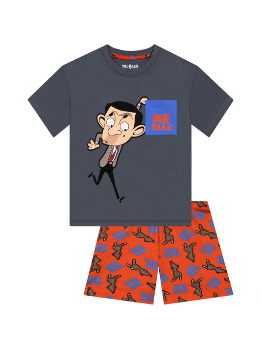 Character Grey Mr Bean And Teddy Short Pyjamas - image 1