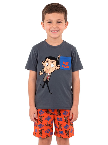 Character Grey Mr Bean And Teddy Short Pyjamas - image 2