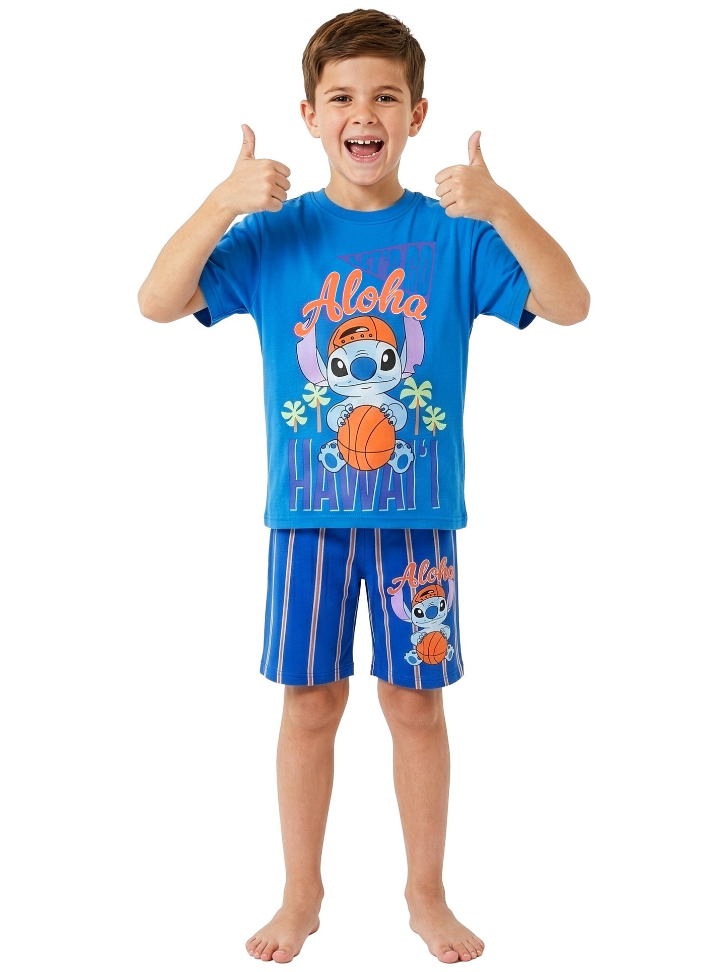 Dsiney Kidz - Character Blue Disney Lilo & Stitch Short Pyjamas image 5