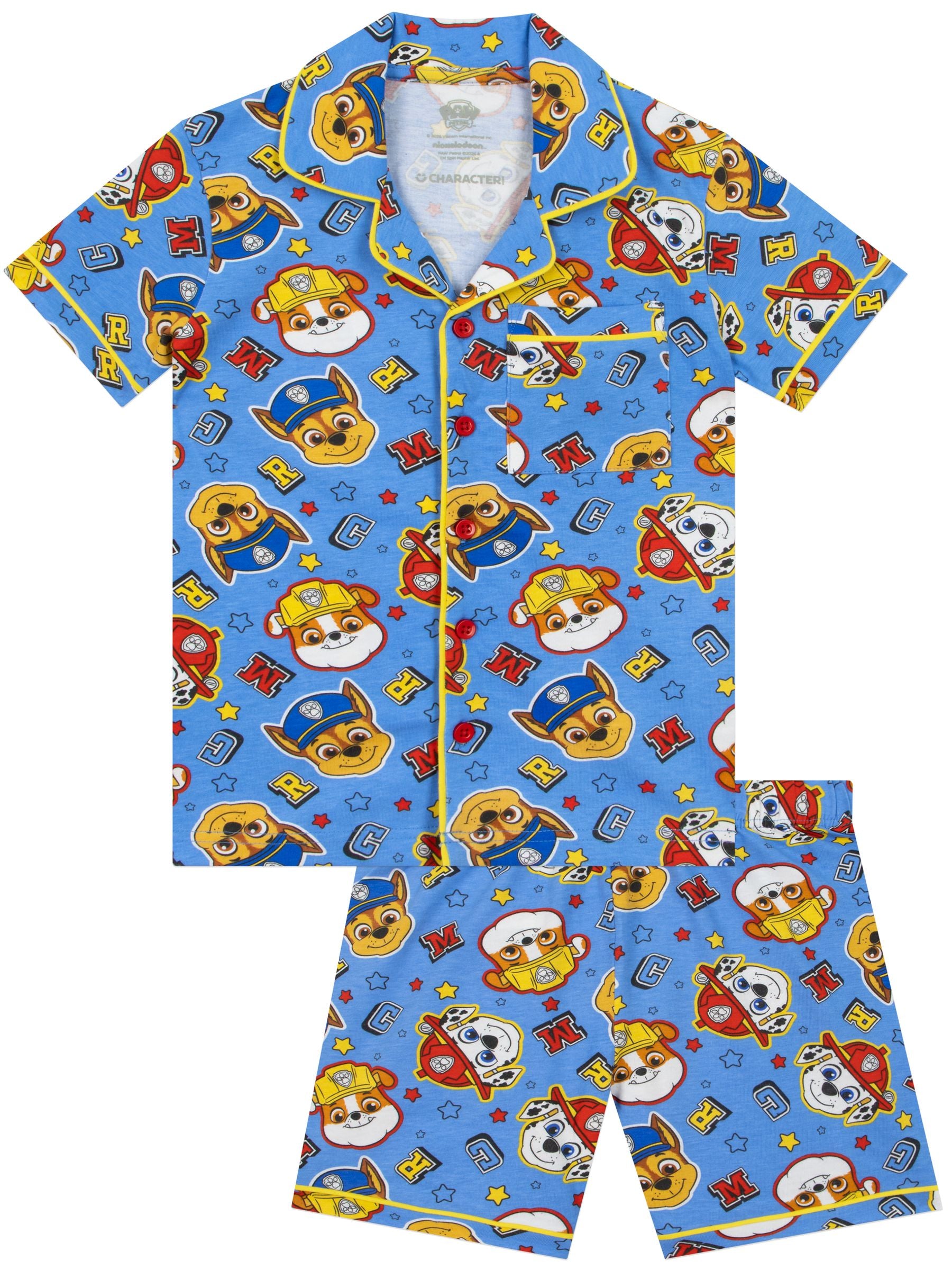 Dsiney Kidz - Character Blue PAW Patrol Short Button Up Pyjamas Marshall Chase And Rubble image 1