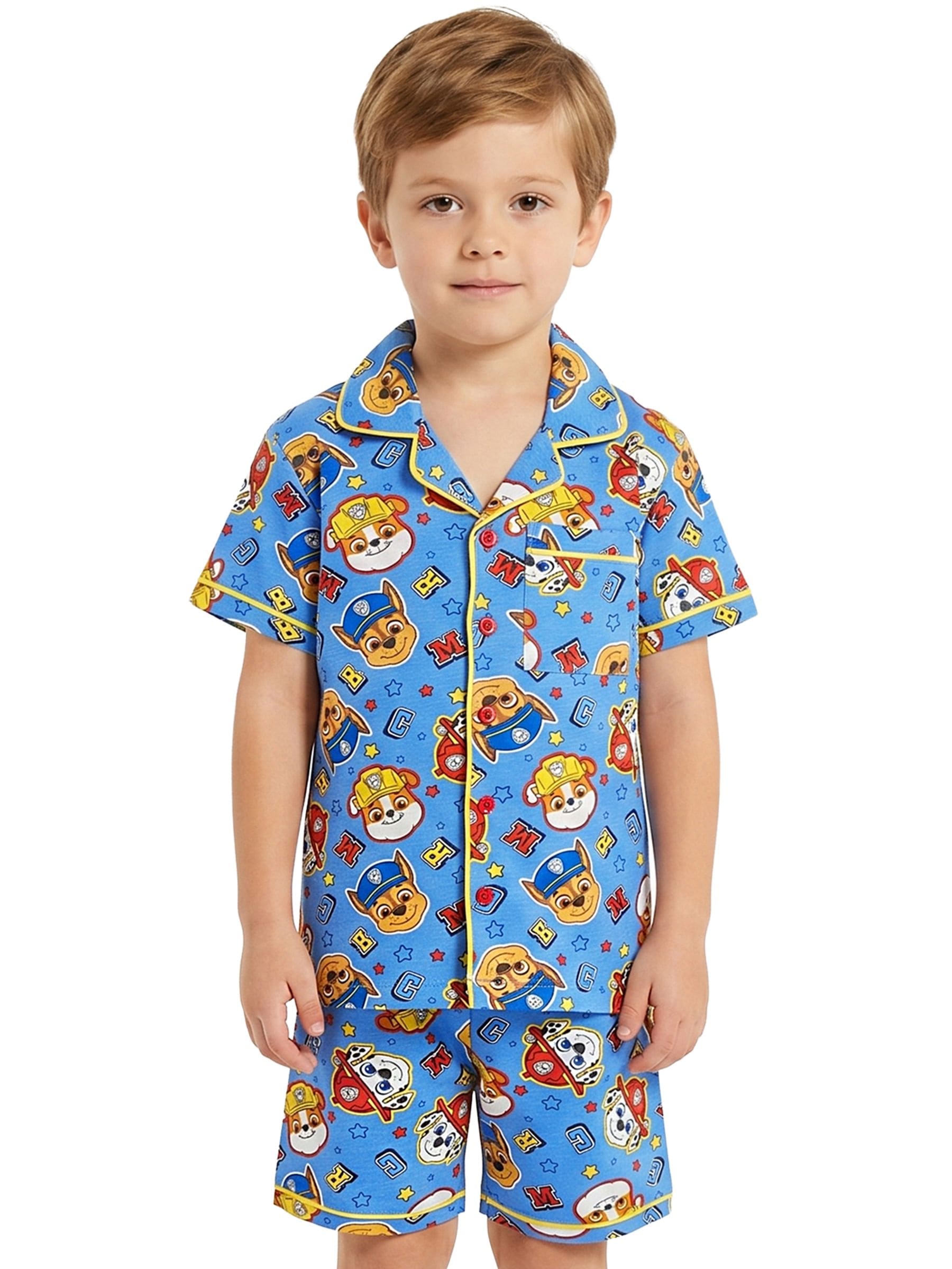 Dsiney Kidz - Character Blue PAW Patrol Short Button Up Pyjamas Marshall Chase And Rubble image 2