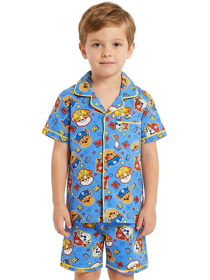 Dsiney Kidz - Character Blue PAW Patrol Short Button Up Pyjamas Marshall Chase And Rubble image 2