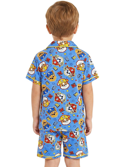 Dsiney Kidz - Character Blue PAW Patrol Short Button Up Pyjamas Marshall Chase And Rubble image 3