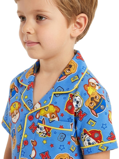 Dsiney Kidz - Character Blue PAW Patrol Short Button Up Pyjamas Marshall Chase And Rubble image 4