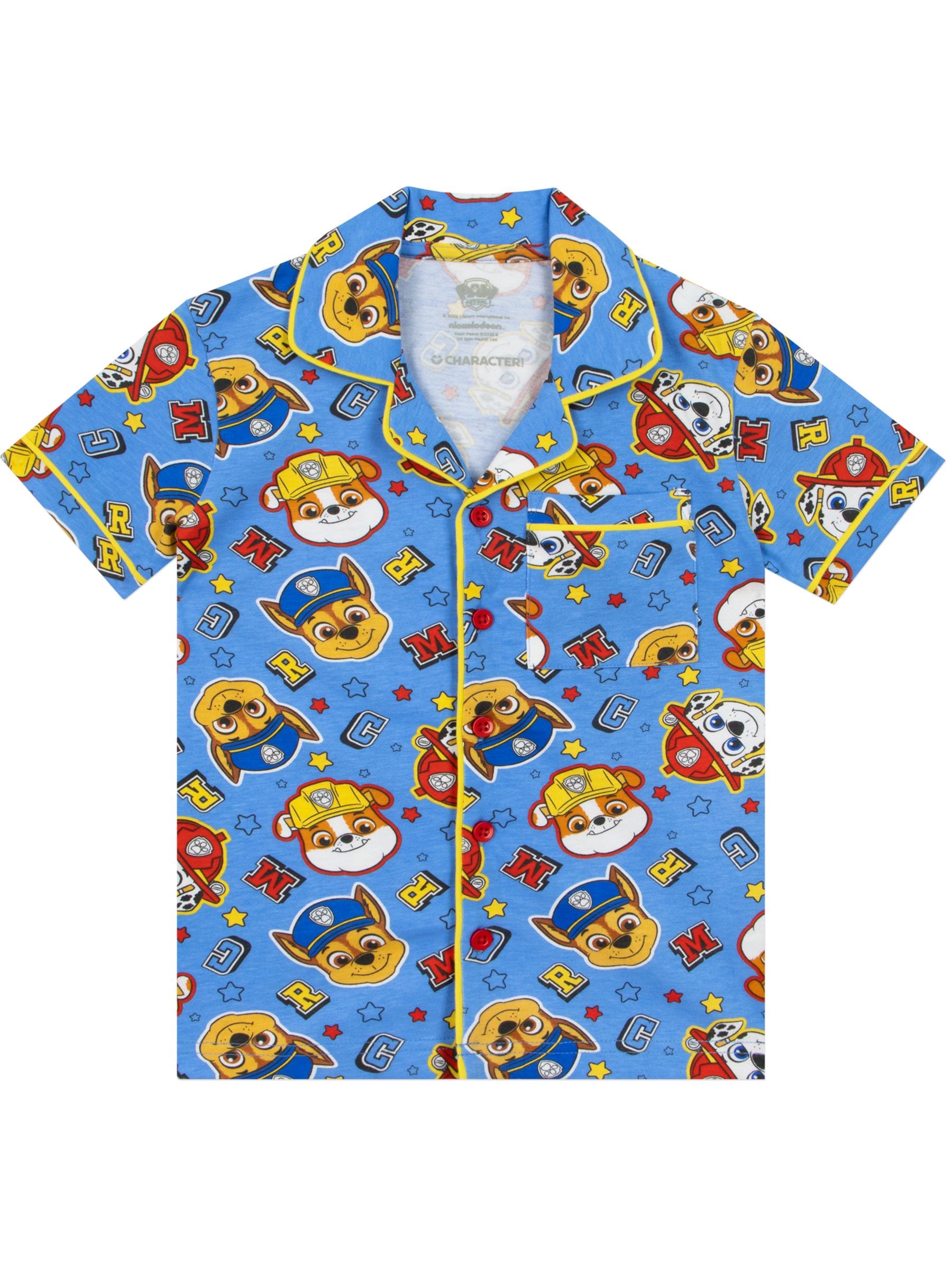 Dsiney Kidz - Character Blue PAW Patrol Short Button Up Pyjamas Marshall Chase And Rubble image 6