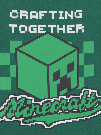 Dsiney Kidz - Character Green Minecraft Creeper Short Pyjamas image 4