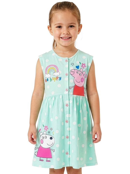 Dsiney Kidz - Character Green Peppa Pig Short Sleeve Dress image 2