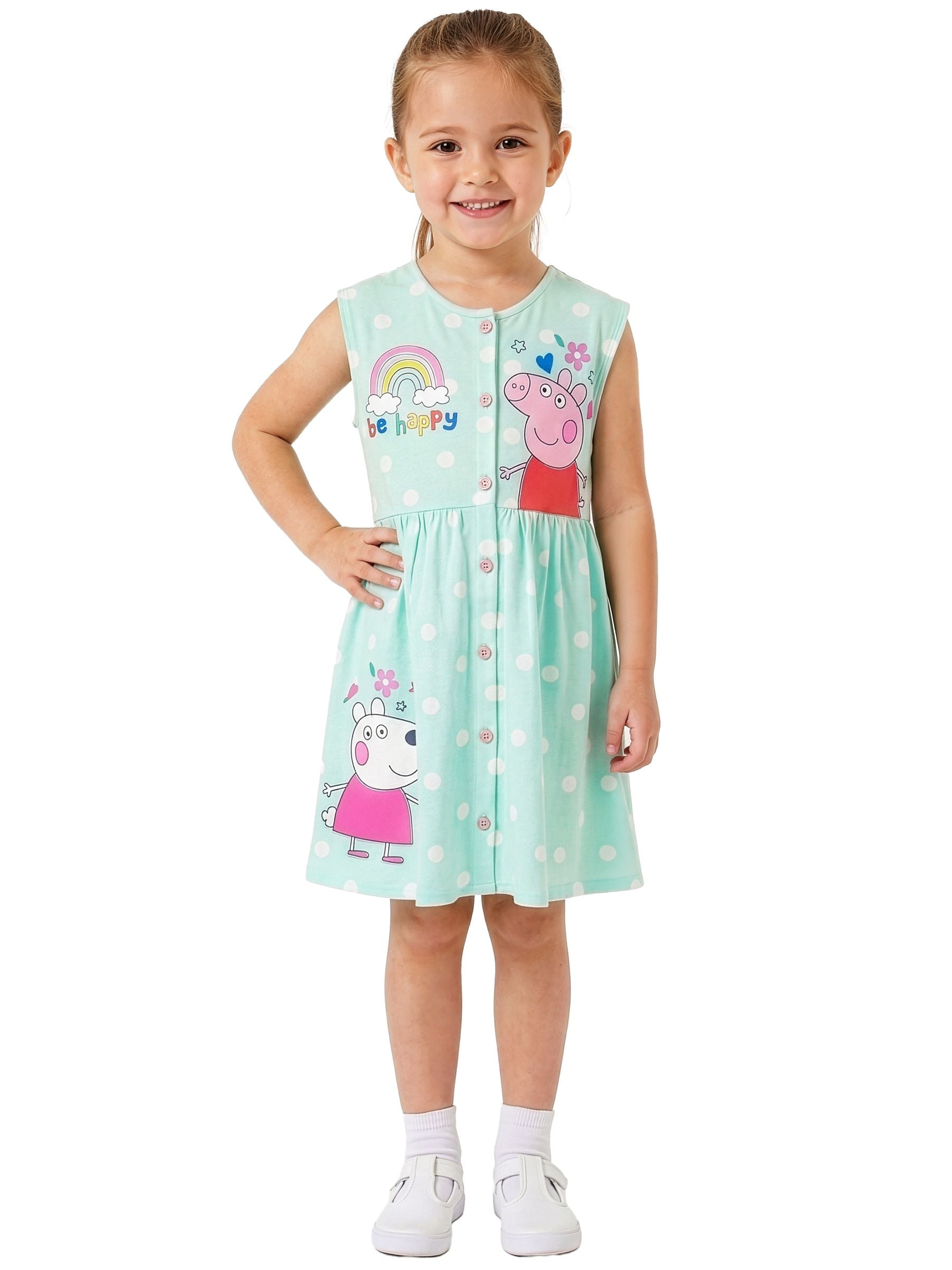 Dsiney Kidz - Character Green Peppa Pig Short Sleeve Dress image 4