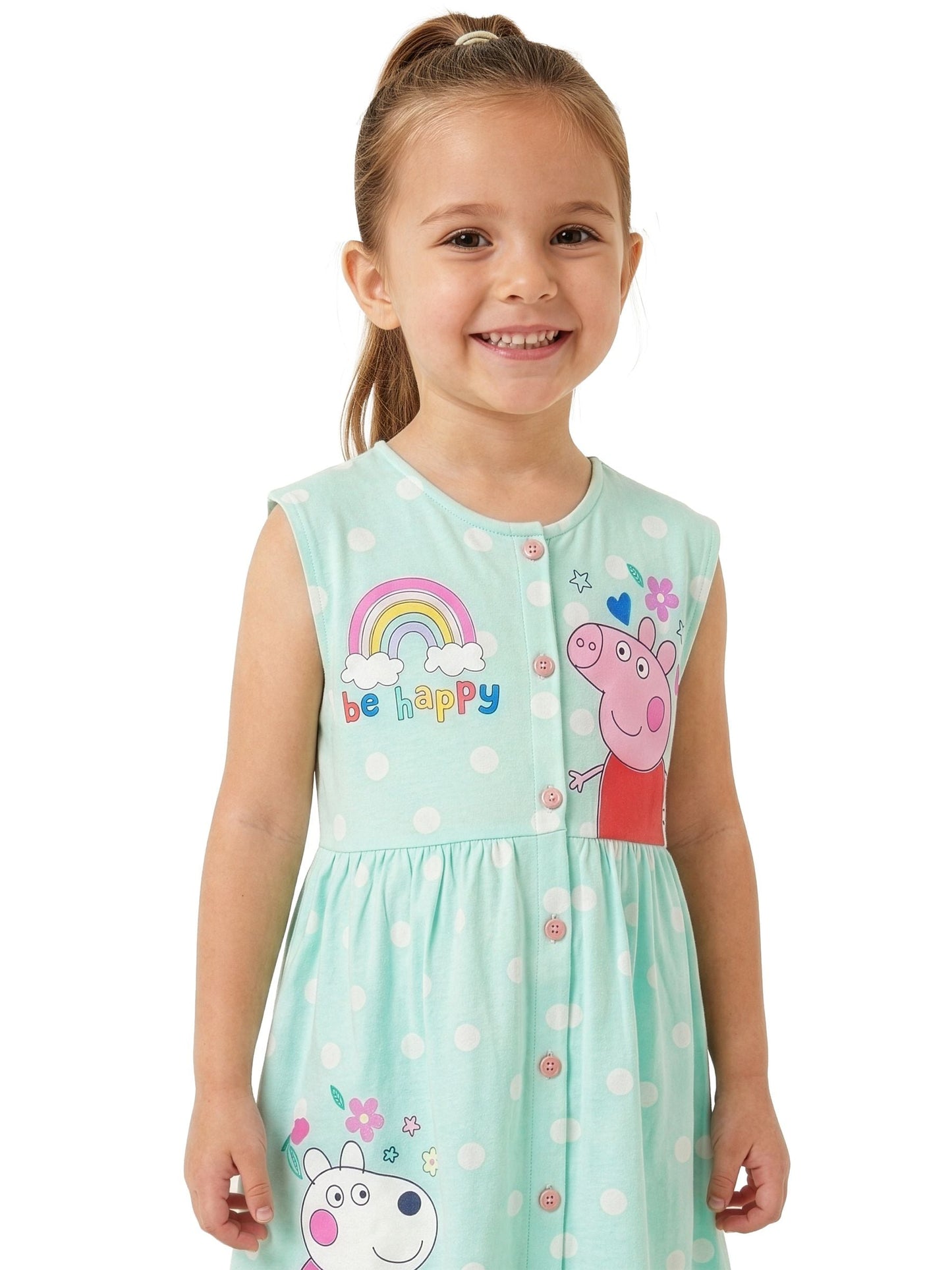 Dsiney Kidz - Character Green Peppa Pig Short Sleeve Dress image 6