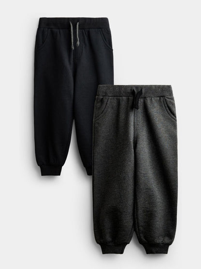 Dsiney Kidz - JoJo Maman Bébé Black & Grey 2-Pack Joggers image 1