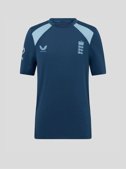 Castore Blue England Cricket Performance Short Sleeve T-Shirt image 1