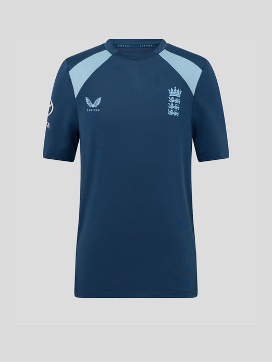 Castore Blue England Cricket Performance Short Sleeve T-Shirt image 1