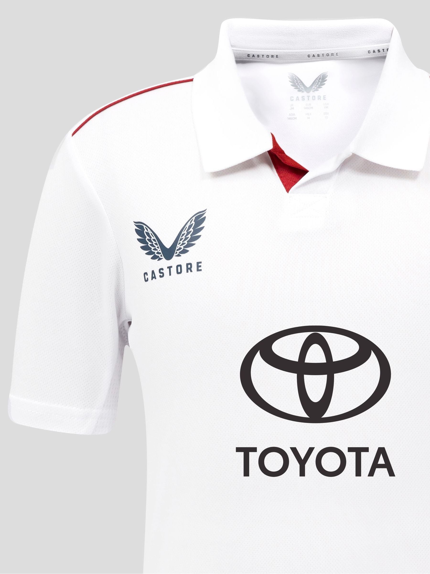 Castore White England Cricket Test Replica Ss Shirt image 4