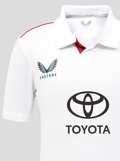Castore White England Cricket Test Replica Ss Shirt image 4