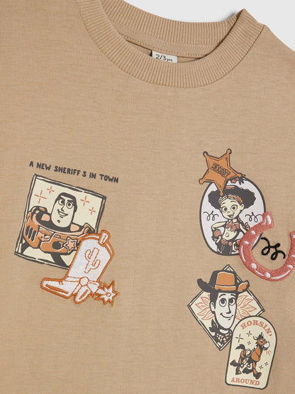 Dsiney Kidz - River Island Natural Regular Fit Toy Story Badge T-Shirt image 4