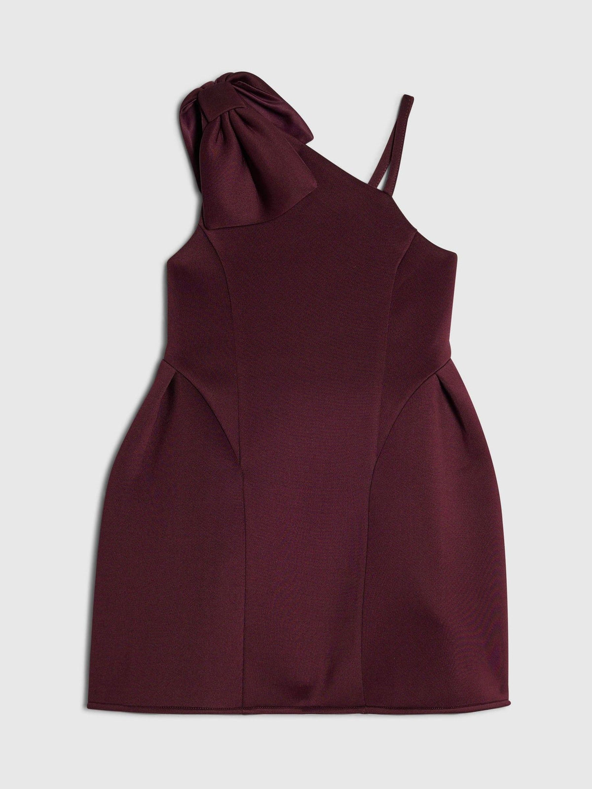 River Island Red Asymmetric Bow Scuba Dress - image 1
